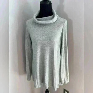 Anthropologie Saturday Sunday Cowl Neck Ribbed Long Sleeve Pullover Large